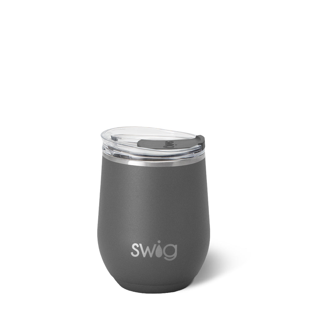 Swig Grey Stemless Wine 12oz