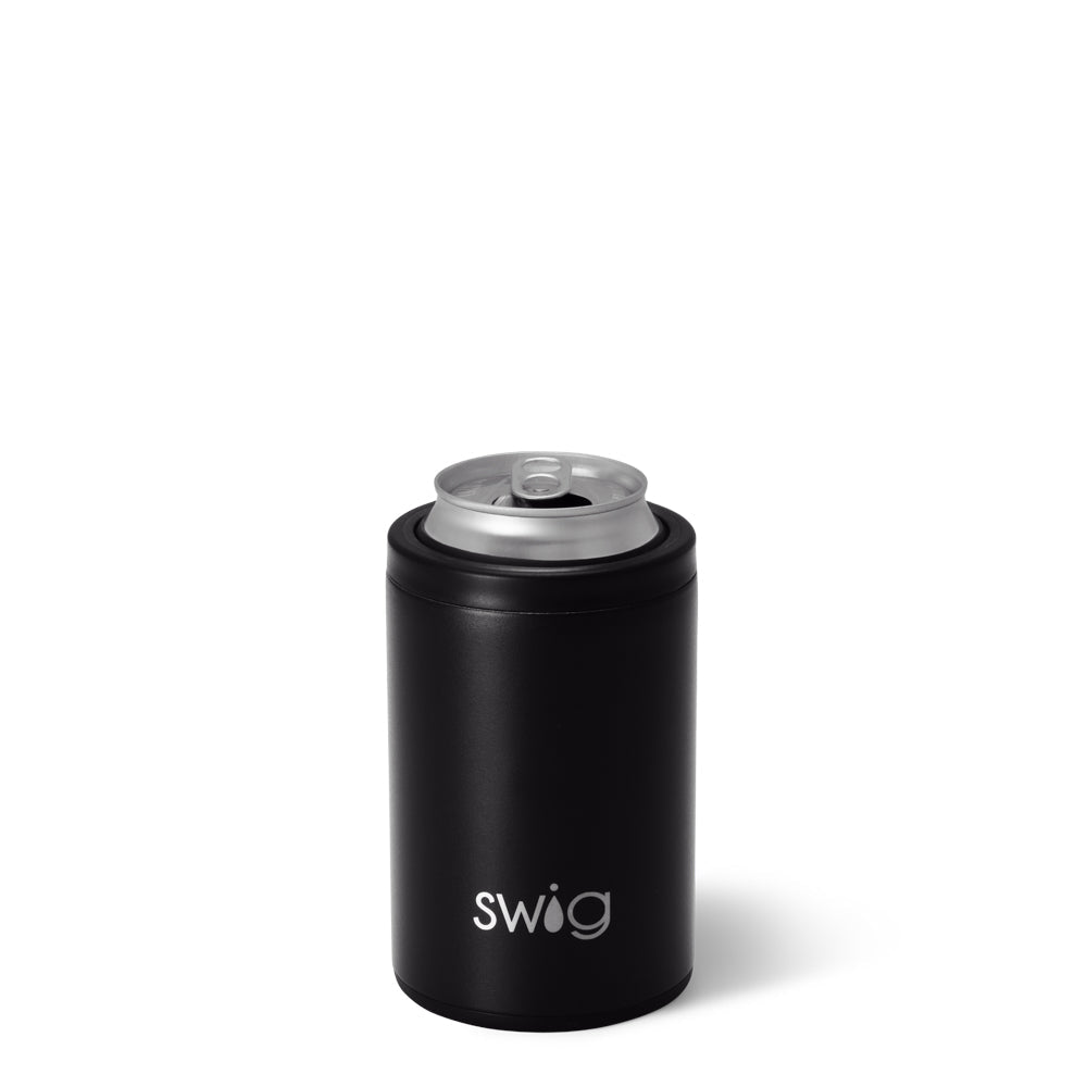 Swig Black Can + Bottle Cooler 12oz