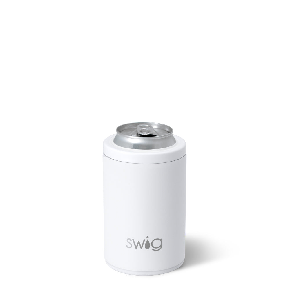 Swig White Can + Bottle Cooler 12oz