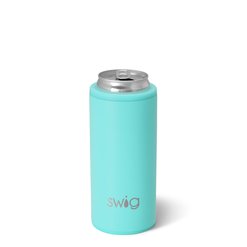 Swig Aqua Skinny Can Cooler 12oz