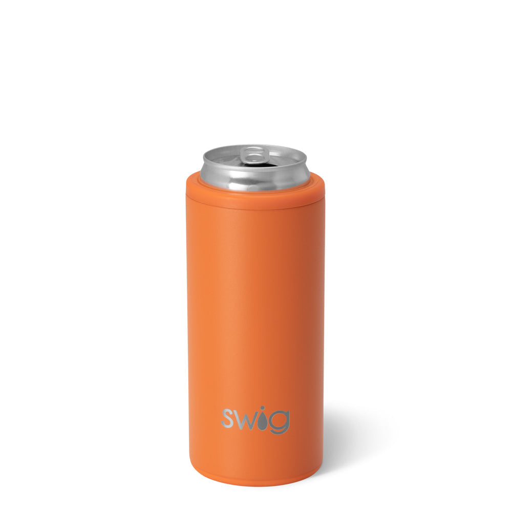 Swig Orange Skinny Can Cooler 12oz