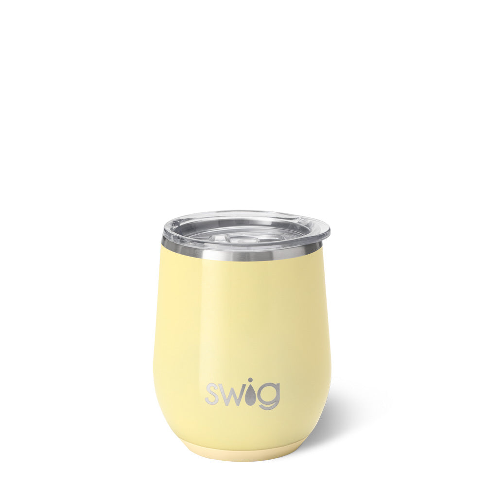 Swig Shimmer Buttercup Stemless Wine 12oz
