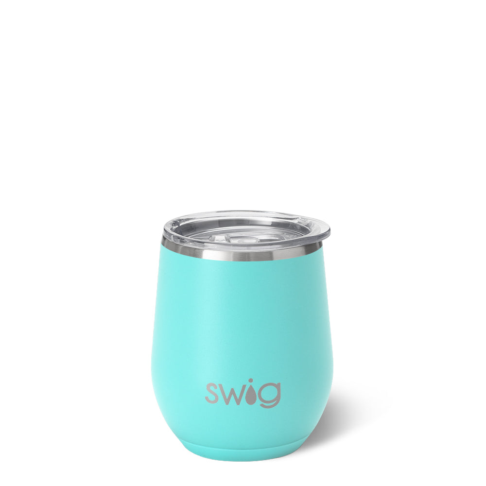 Swig Aqua Stemless Wine 12oz