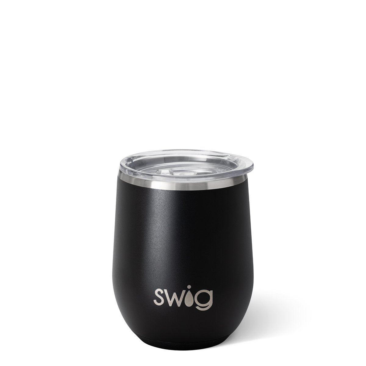 Swig Black Stemless Wine 12oz