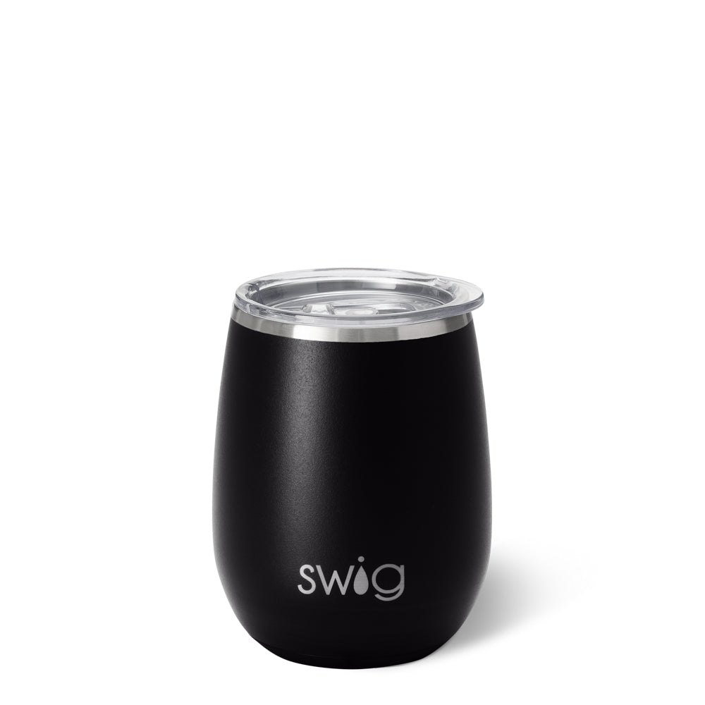Swig Black Stemless Wine 14oz